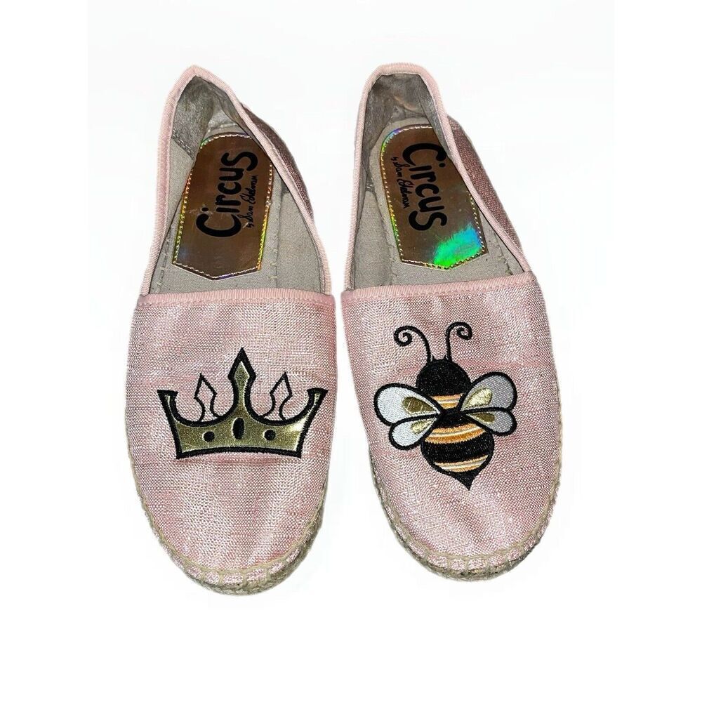 Sam Edelman Womens Size 6 Pink Sparkle Queen Bee Slip On Shoes